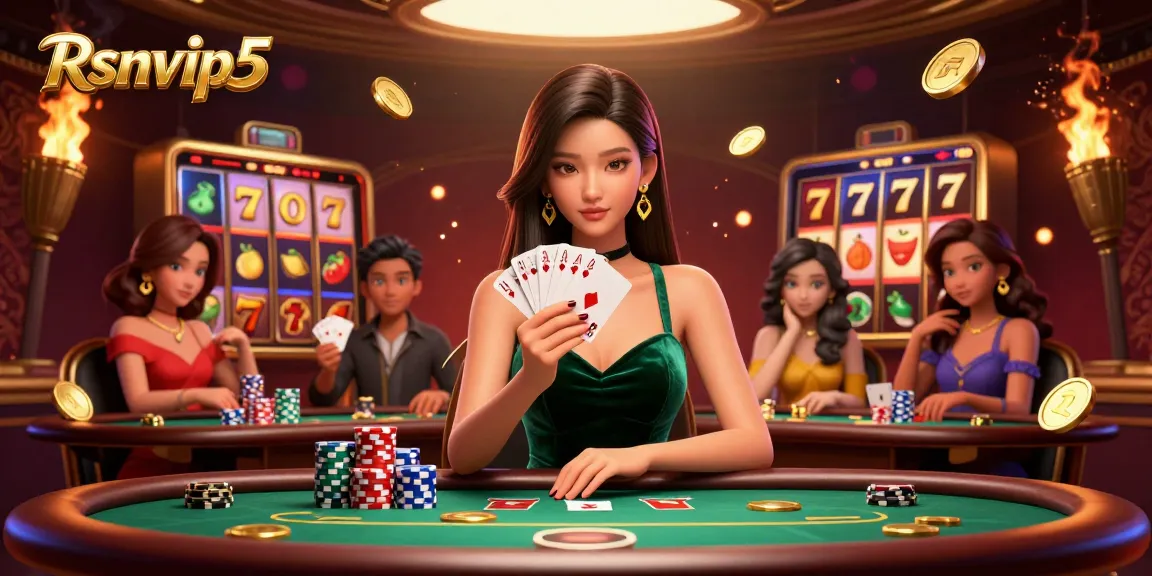 Rasakan kemenangan yang mendebarkan dengan Rsnvip5 di setting kasino mewah yang dipenuhi dengan elemen slot yang berwarna-warni.