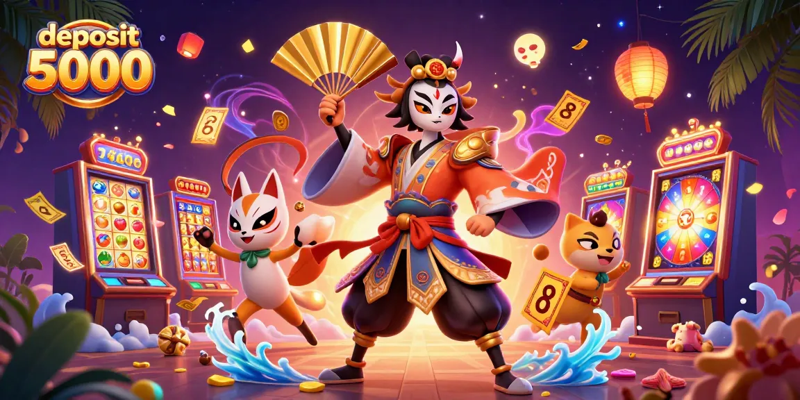 Experience the thrill of winning big with deposit 5000 slots, featuring vibrant characters and game elements.