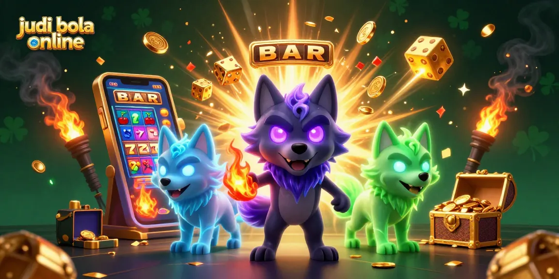 Experience judi bola online excitement with our vibrant casino illustration bursting with energy and color.