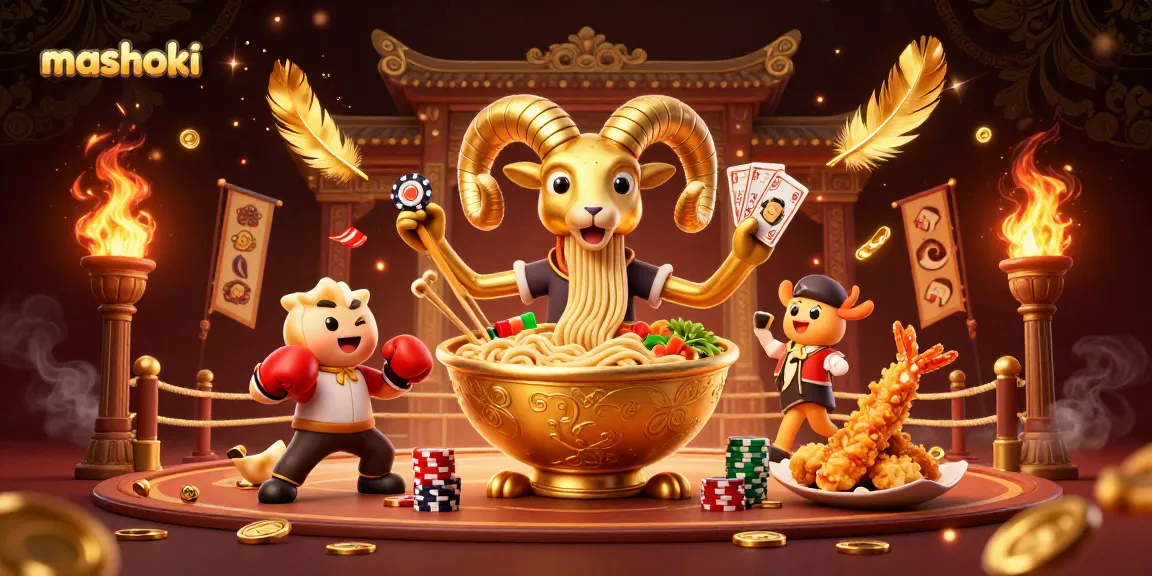 Engage in mashoki with a vibrant 3D casino scene showcasing interactive characters and dynamic elements.