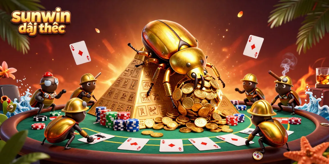 Experience sunwin đổi thưởng with vibrant casino action in a rich, detailed 3D scene.
