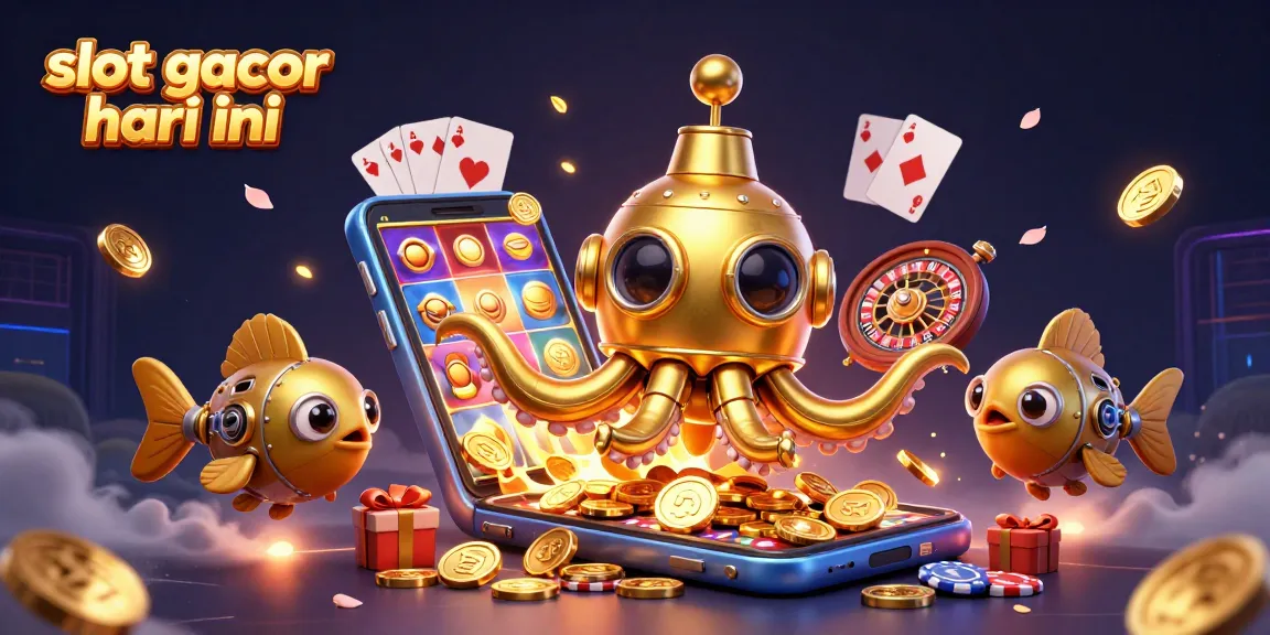 Experience thrilling action with slot gacor hari ini, featuring an imaginative 3D kraken submarine amidst a flurry of entertaining gambling elements.