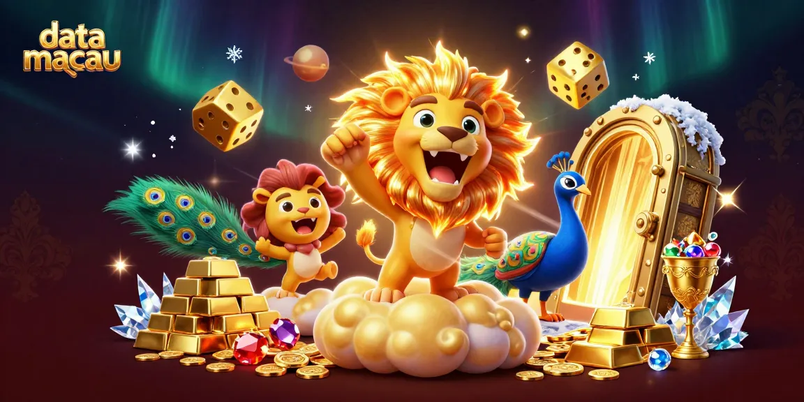 Menangkan togel dengan data macau, simbol keberuntungan berkilau, jackpot meningkatkan peluang Anda.