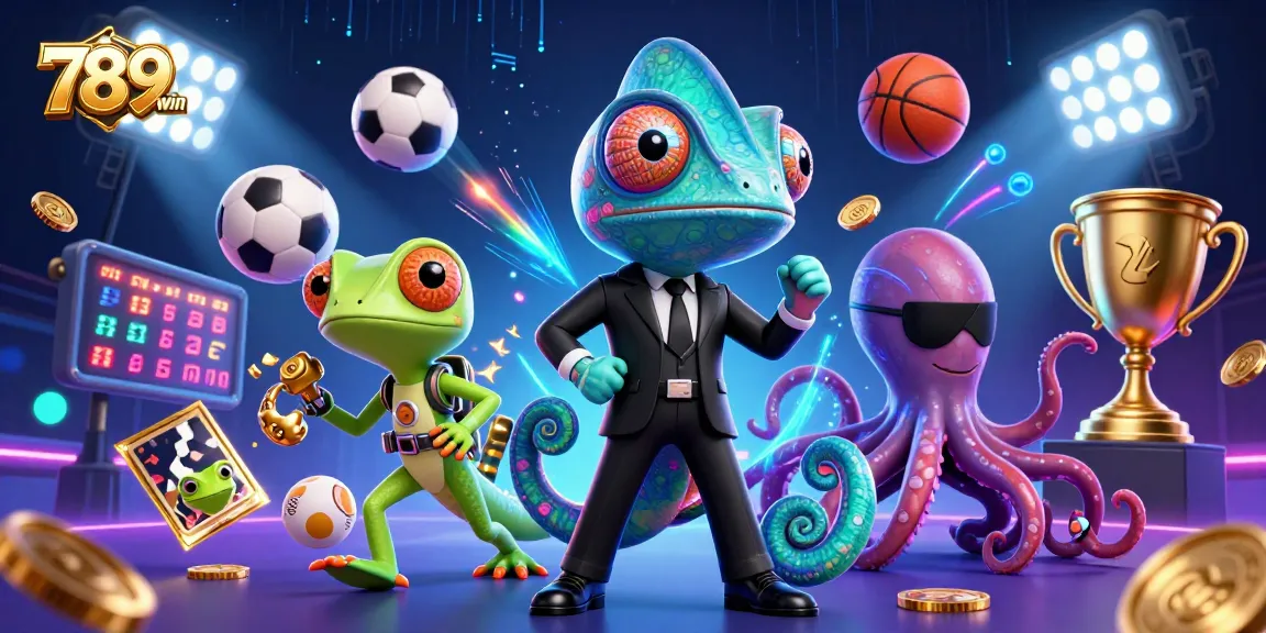 Bet on exciting odds with 789win, featuring dynamic sports elements in an action-packed casino scene.