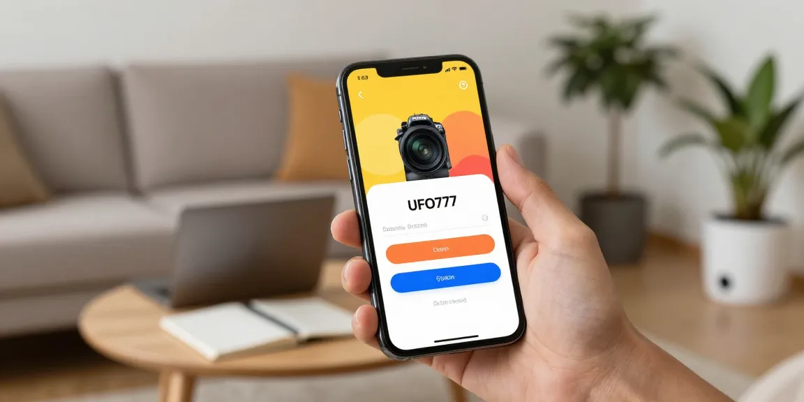 Antarmuka aplikasi UFO777 menunjukkan formulir login di smartphone, menciptakan pengalaman pengguna yang nyaman dan modern.