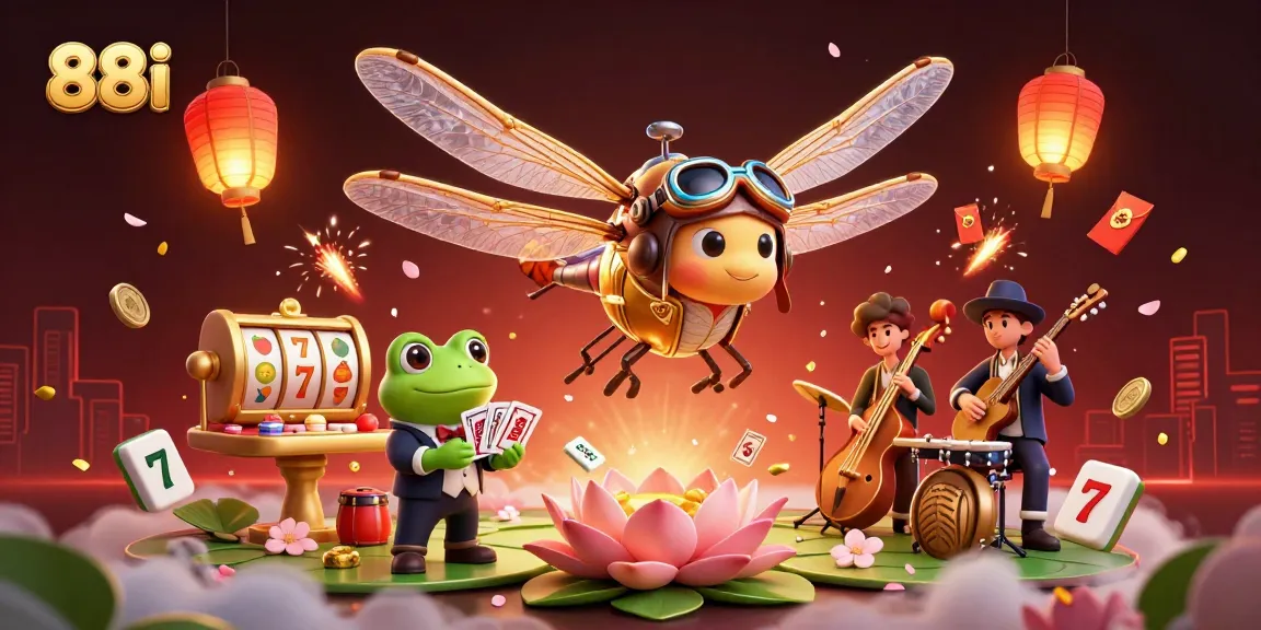 Experience thrilling adventures at 88i's lily pad casino with vibrant characters and slots.