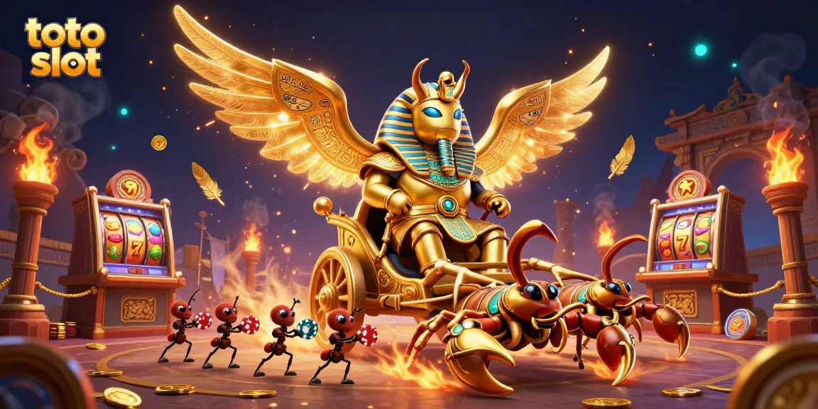 Permainan toto slot yang menampilkan karakter menarik dan suasana kasino yang megah