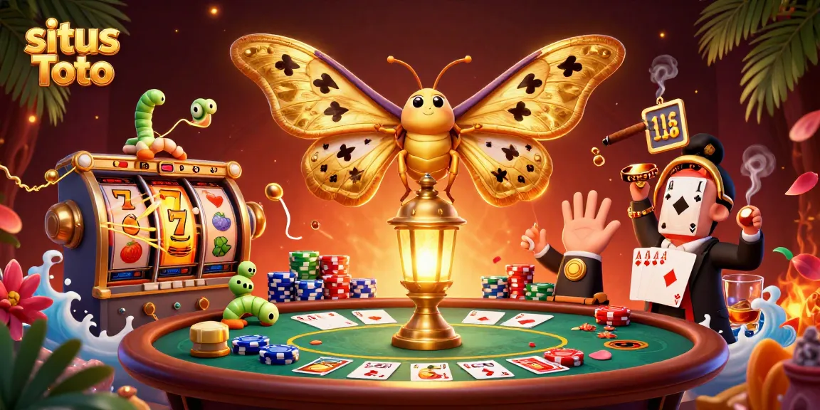 Experience the excitement of situs Toto with vibrant casino elements in a dynamic 3D illustration.