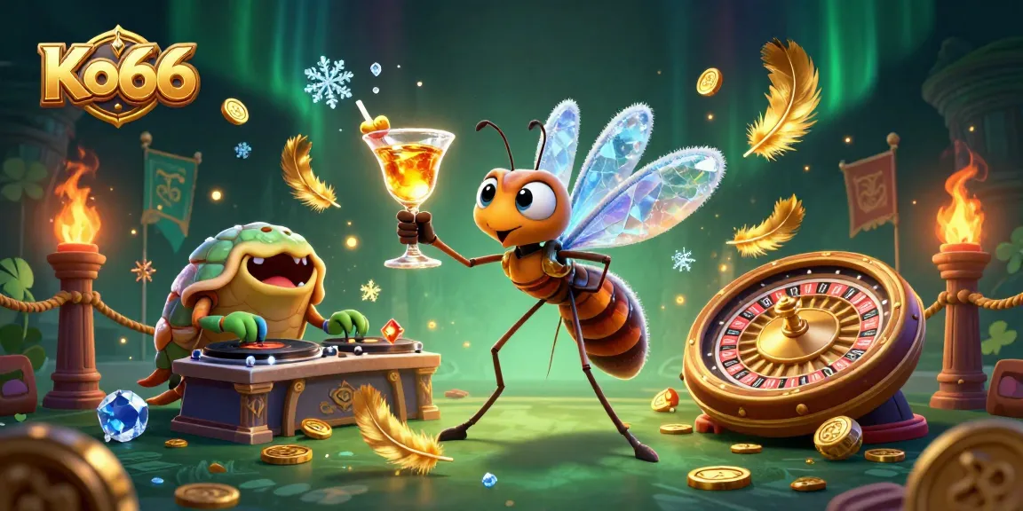 Engage with Ko66 through vibrant casino characters representing fun and excitement