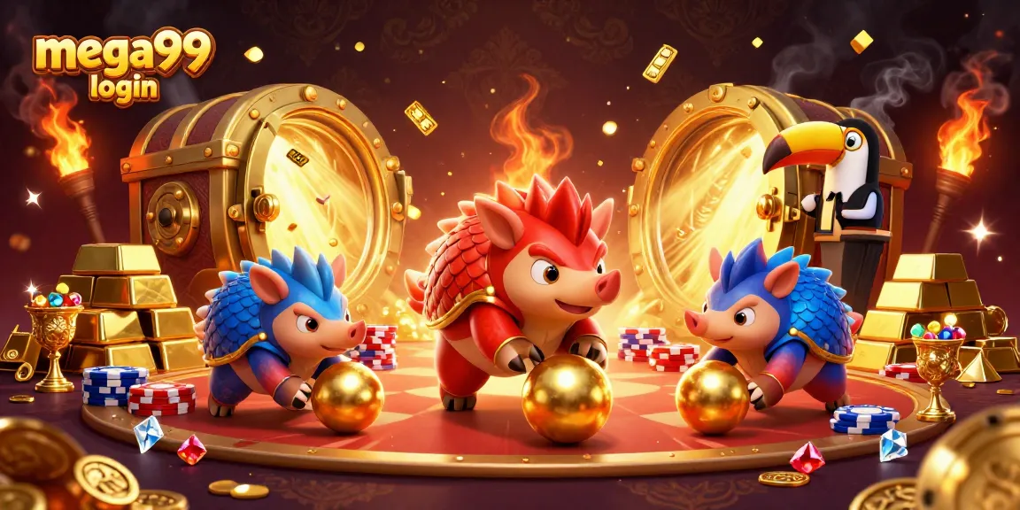 Experience thrilling gameplay with mega99 login in a vibrant 3D casino scene full of excitement.